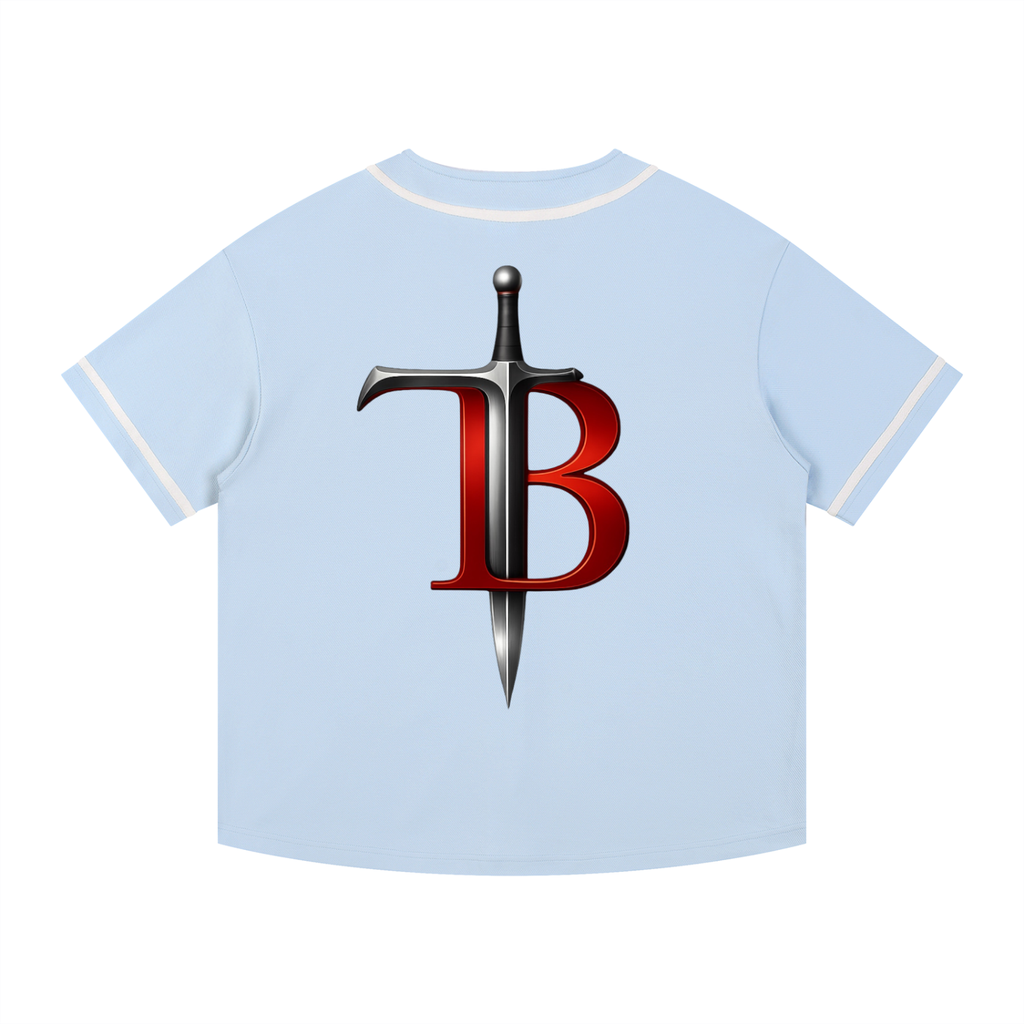 TB Performance Contrast Piped Button-Up Jersey | Premium Baseball Jersey