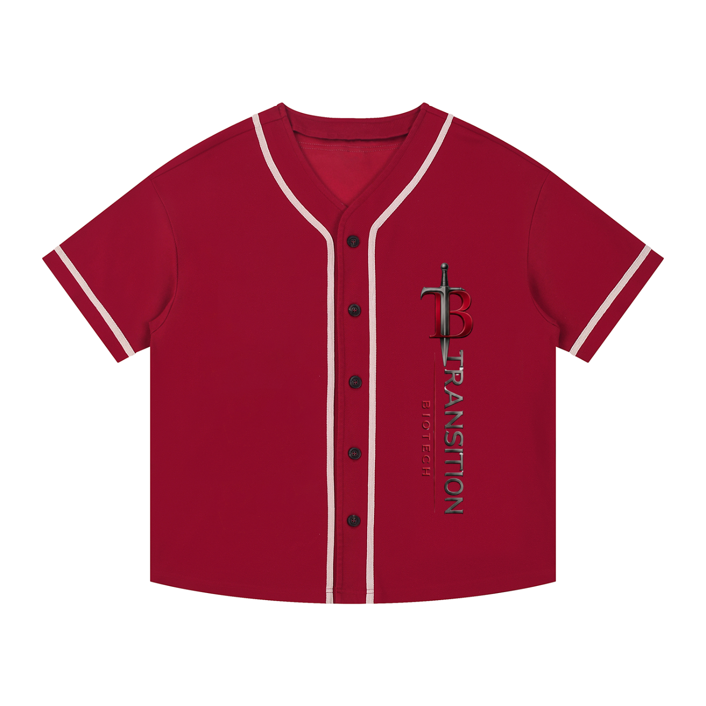 TB Performance Contrast Piped Button-Up Jersey | Premium Baseball Jersey