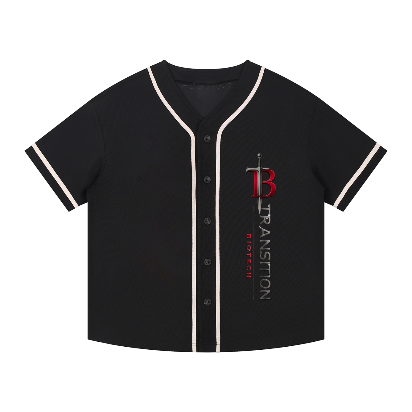 TB Performance Contrast Piped Button-Up Jersey | Premium Baseball Jersey