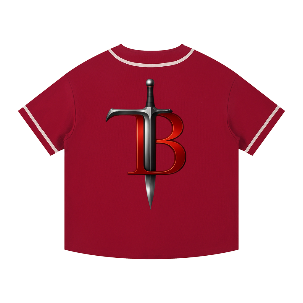 TB Performance Contrast Piped Button-Up Jersey | Premium Baseball Jersey